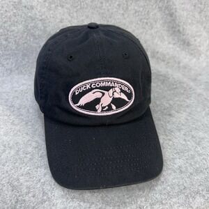 Duck Commander Logo Mens Black Duck Commander Baseball Hat Happy Happy Happy OS